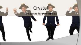  Presentation with captain america marvel - Presentation theme consisting of young captain isolated on white background and a soft green colored foreground