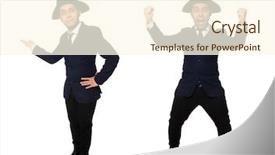  Presentation with captain america marvel - Slide deck having young captain isolated on white background and a cream colored foreground