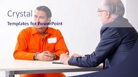  Presentation with advocate - Slides enhanced with young-captive-meeting-with-advocate background and a sky blue colored foreground