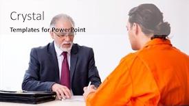  Presentation with advocate - Amazing theme having young-captive-meeting-with-advocate backdrop and a sky blue colored foreground