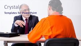  Presentation with advocate - Cool new slide set with young-captive-meeting-with-advocate backdrop and a sky blue colored foreground