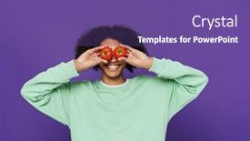  Presentation with caribbean - Slides enhanced with young-caribbean-man-smiling background and a violet colored foreground