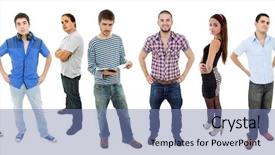  Presentation with body - Theme featuring young casual man full body background and a  colored foreground