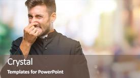  Presentation with bad breath - Audience pleasing PPT layouts consisting of young catholic christian priest man backdrop and a violet colored foreground