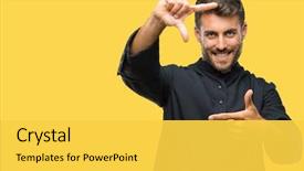  Presentation with palm sunday christian catholic - Audience pleasing PPT layouts consisting of young catholic christian priest man backdrop and a yellow colored foreground