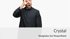  Presentation with palm sunday christian catholic - Presentation having young catholic christian priest man background and a white colored foreground