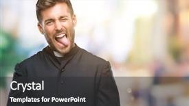  Presentation with palm sunday christian catholic - Cool new theme with young catholic christian priest man backdrop and a dark gray colored foreground