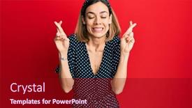  Presentation with black woman - Presentation consisting of young-caucasian-blonde-woman-wearing background and a crimson colored foreground