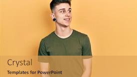  Presentation with ears - Audience pleasing presentation consisting of young-caucasian-boy-with-ears backdrop and a yellow colored foreground