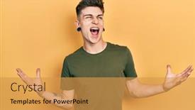  Presentation with ears - Amazing theme having young-caucasian-boy-with-ears backdrop and a yellow colored foreground