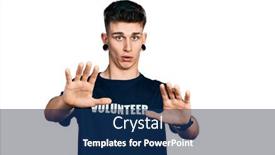  Presentation with ears - Slide deck featuring young-caucasian-boy-with-ears background and a  colored foreground