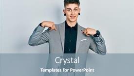  Presentation with ears - PPT theme with young-caucasian-boy-with-ears background and a seafoam green colored foreground