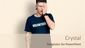  Presentation with face pain - PPT theme consisting of young-caucasian-boy-with-ears background and a lemonade colored foreground