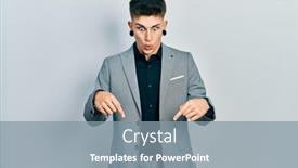  Presentation with ears - Presentation theme with young-caucasian-boy-with-ears background and a seafoam green colored foreground