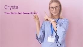  Presentation with business card - PPT layouts featuring young-caucasian-business-woman-wearing background and a lemonade colored foreground