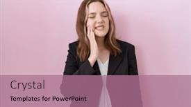  Presentation with black dental - PPT layouts consisting of young-caucasian-business-woman-wearing background and a coral colored foreground