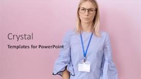  Presentation with upset - Theme consisting of young-caucasian-business-woman-wearing background and a lemonade colored foreground