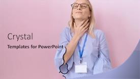  Presentation with business card - Slides consisting of young-caucasian-business-woman-wearing background and a lemonade colored foreground