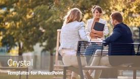  Presentation with body language - Cool new presentation design with young-caucasian-businesswoman-holding-folder backdrop and a coral colored foreground