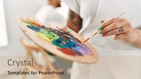  Presentation with art - PPT theme with young-caucasian-couple-drawing background and a  colored foreground