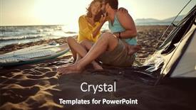  Presentation with teasing - Audience pleasing presentation consisting of young-caucasian-couple-sitting-together backdrop and a wine colored foreground