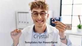  Presentation with aid - Presentation theme consisting of young-caucasian-doctor-man-holding background and a lemonade colored foreground