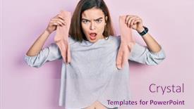  Presentation with socks - Slide set featuring young-caucasian-girl-holding-socks background and a lemonade colored foreground