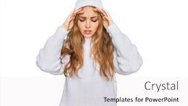  Presentation with wool - PPT theme consisting of young-caucasian-girl-wearing-wool background and a white colored foreground