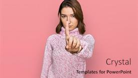  Presentation with wool - Colorful slide deck enhanced with young-caucasian-girl-wearing-wool backdrop and a coral colored foreground