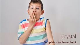  Presentation with aid - PPT layouts enhanced with young-caucasian-kid-getting-vaccine background and a soft green colored foreground