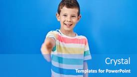  Presentation with blue handshake - 