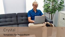  Presentation with psychology - Presentation theme featuring young-caucasian-man-doing-psychologist background and a  colored foreground