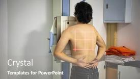  Presentation with lungs - Slides with young-caucasian-man-having background and a gray colored foreground