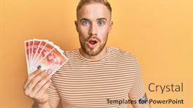  Presentation with israel - Amazing slide set having young-caucasian-man-holding-20 backdrop and a coral colored foreground