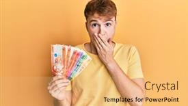  Presentation with philippine - Slide deck enhanced with young-caucasian-man-holding-philippine background and a yellow colored foreground