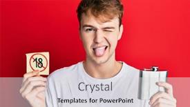  Presentation with forbidden - Slide deck with young-caucasian-man-holding-whiskey background and a light gray colored foreground