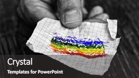  Presentation with rainbow flag - Colorful PPT layouts enhanced with young caucasian man in black backdrop and a dark gray colored foreground