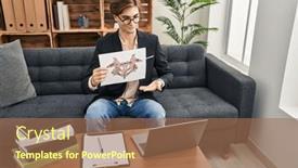  Presentation with psychology - Presentation enhanced with young-caucasian-man-psychologist-having background and a coral colored foreground