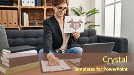  Presentation with environmental psychology man green - Slides consisting of young-caucasian-man-psychologist-having background and a violet colored foreground