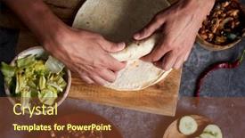  Presentation with red onion - Colorful PPT theme enhanced with young-caucasian-man-seen backdrop and a tawny brown colored foreground