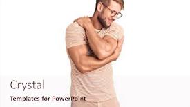  Presentation with self care - Amazing slide set having young-caucasian-man-wearing-casual backdrop and a sky blue colored foreground