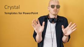  Presentation with forbidden - Presentation featuring young-caucasian-man-wearing-sunglasses background and a yellow colored foreground