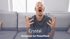  Presentation with frustration - Presentation theme consisting of young-caucasian-man-wearing-virtual background and a ocean colored foreground