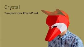  Presentation with fox - Audience pleasing slides consisting of young-caucasian-man-wearing backdrop and a yellow colored foreground