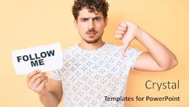  Presentation with curly hair - Slides consisting of young-caucasian-man-with-curly background and a lemonade colored foreground