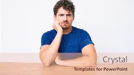  Presentation with curly hair - Slides having young-caucasian-man-with-curly background and a lemonade colored foreground