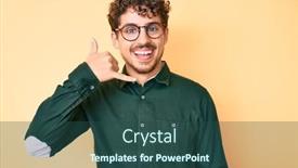  Presentation with curly hair - Slide set featuring young-caucasian-man-with-curly background and a ocean colored foreground