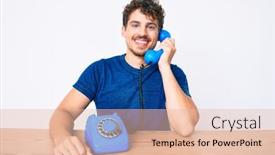  Presentation with standing sitting - Audience pleasing theme consisting of young-caucasian-man-with-curly backdrop and a lemonade colored foreground