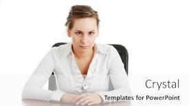  Presentation with woman office desk - 