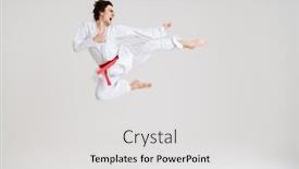  Presentation with kimono - Beautiful slides featuring young-caucasian-sportsman-dressed backdrop and a light gray colored foreground